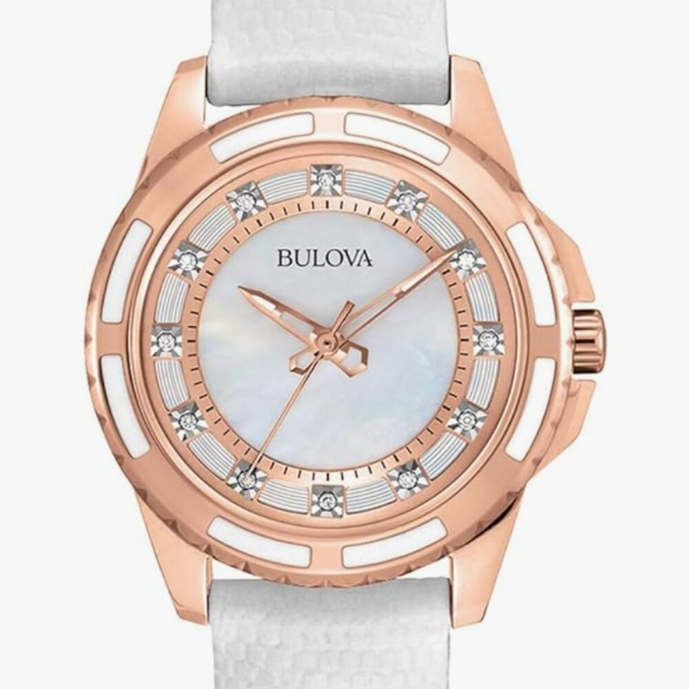 BULOVA Women's genuine leather Watch